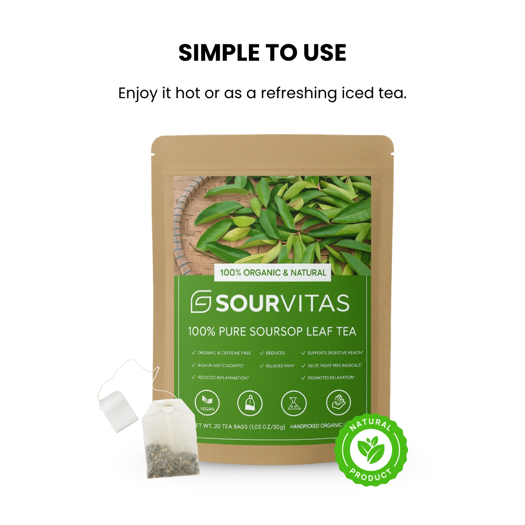 100% Pure Organic Soursop Leaf tea